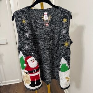 Festive Santa Christmas Sweater Vest